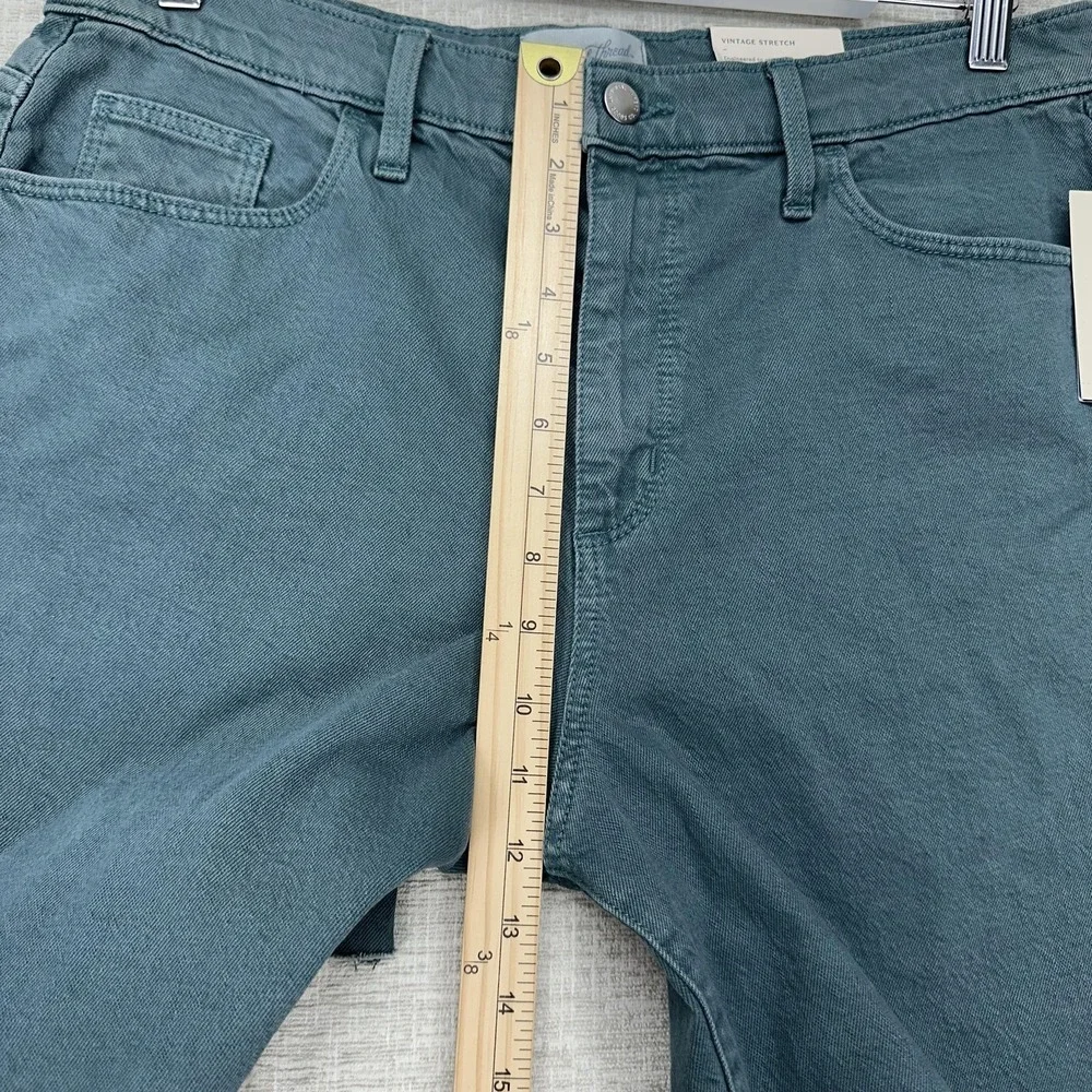 Universal Thread Shorts Womens 12 Teal Vintage Bermuda 7 Inseam‎ Raw Hem Stretch